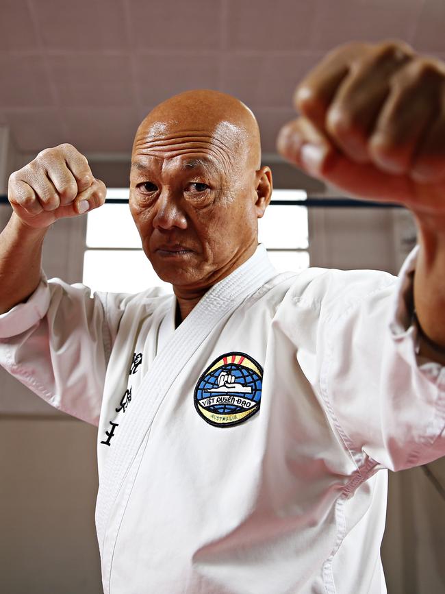 Chung Dang posing for a photo at Bankstown PCYC. Picture: AAP Image/Adam Yip