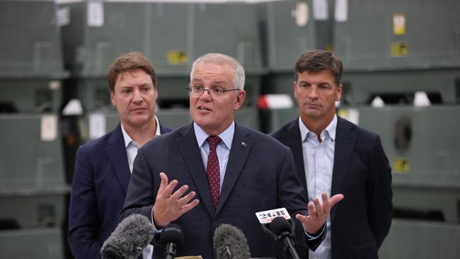 Mr Morrison on the campaign trail in Brisbane.