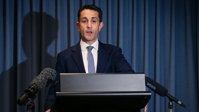 Queensland Leader of the Opposition David Crisafulli will also ignore the Quirk review’s recommendations. Picture: NCA NewsWire / Glenn Campbell