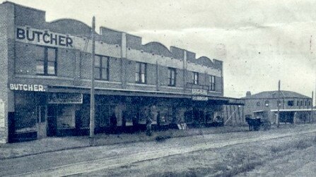 The Centre Rd shops in the 1920s.