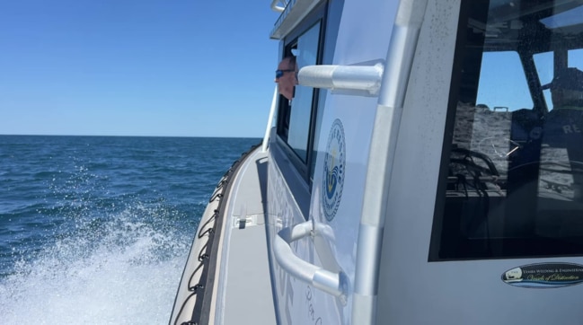 The crew member had been on a bulk carrier ship. Picture: Marine Rescue NSW.