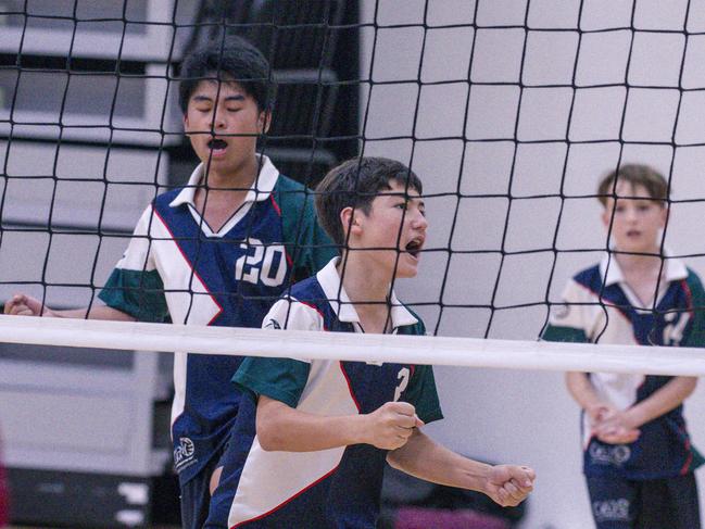 The Australian Volleyball Schools Cup is being played at the Gold Coast Sports and Leisure Centre in Carrara. Picture: Glenn Campbell