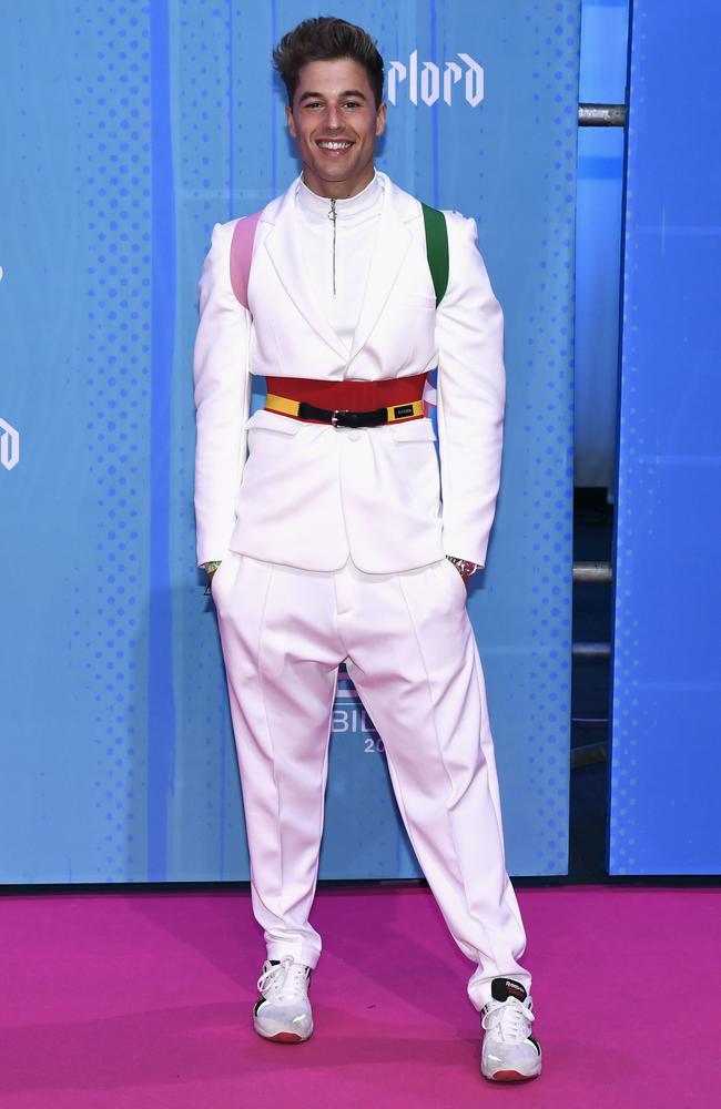 Abraham Garcia Arevalo (we’re not sure either), cinched to high heaven. Picture: Carlos Alvarez/Getty Images for MTV