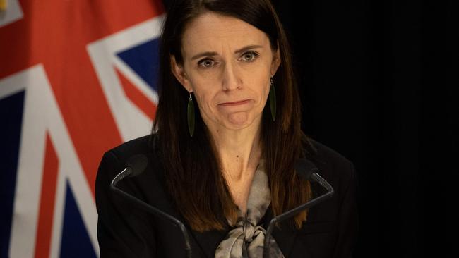 New Zealand Prime Minister Jacinda Ardern was forced to announce an end to the country’s 102 day spell of no community transmission. Picture: Marty MELVILLE / AFP.