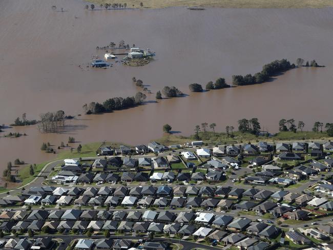 New housing developments hit by flooding in the Maitland area. Picture: David Swift