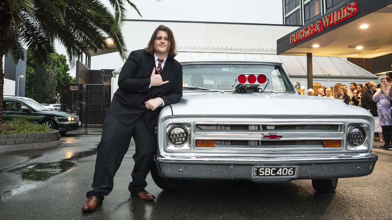 Lane Ellis arrives at Toowoomba Flexi School formal at Burke and Wills Hotel, Thursday, October 10, 2024. Picture: Kevin Farmer