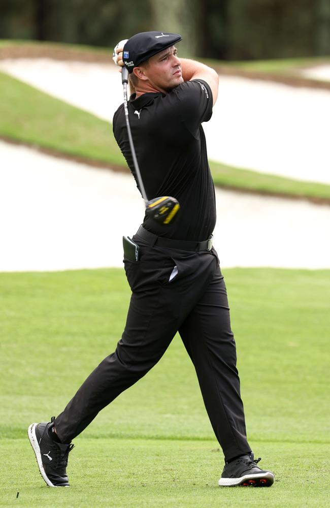 Everyone was waiting to see what big-hitting Bryson DeChambeau would do with driver in hand. Picture: Jamie Squire/Getty Images/AFP