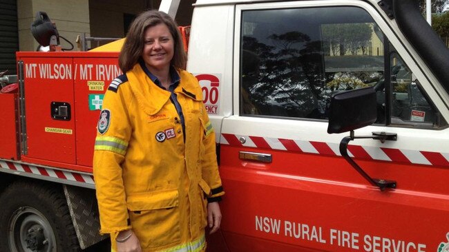 RFS Captain Beth Raines was back out doing her job on Monday. Picture: Philippa McDonald/ABC