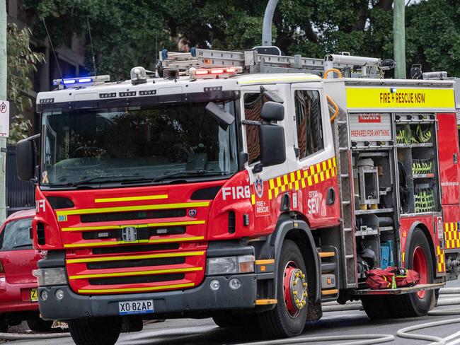 SYDNEY, AUSTRALIA - NewsWire Photos August 27, 2021:Firefighters at Waverley College in Sydney. Picture: NCA NewsWire / James Gourley