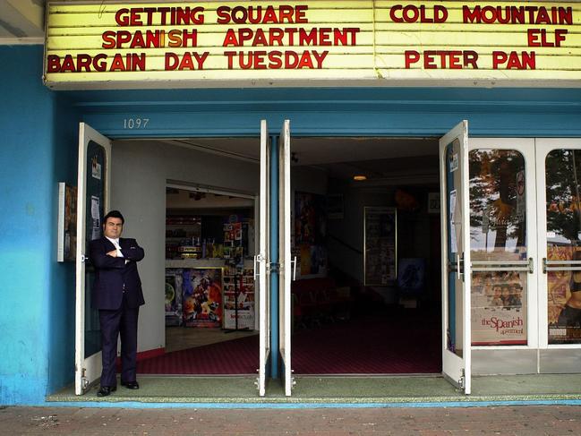 Collaroy cinema owner Roy Mustaca in 2004. Photo Manly Daily