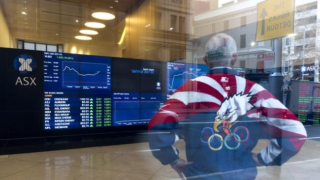 The information boards at the ASX in Sydney. Picture: AAP