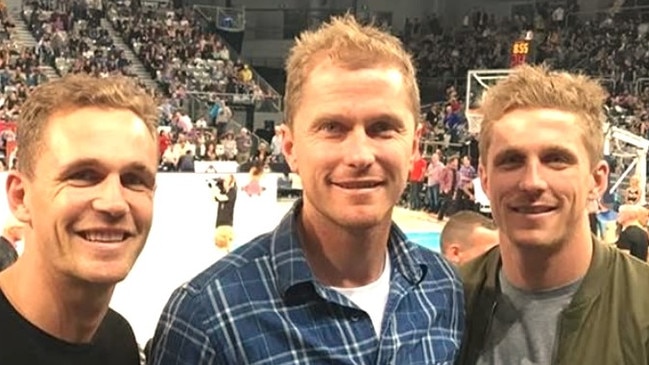 Joel Selwood shared his feelings on Instagram. Pictured: Joel (left), Troy (middle) and Scott (right).