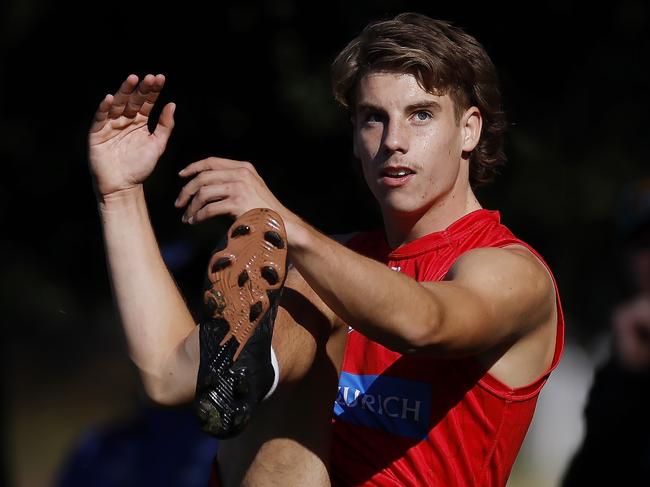 Demons youngster Caleb Windsor stepped up when it mattered. Picture: Michael Klein