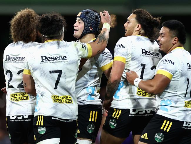 The Hurricanes piled on ten tries against the Waratahs. (Photo by Cameron Spencer/Getty Images)