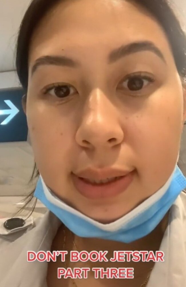 Ms Vertannes documented her airport debacle on TikTok. Picture: Supplied/ Clare Vertannes.