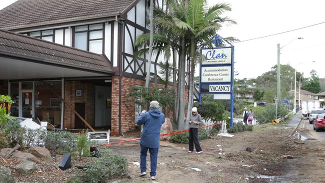 The Clan Lakeside Lodge was hit hard in the weekend’s storms. Picture: Mark Scott