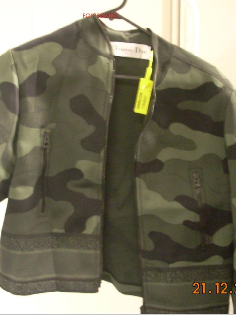 A Christian Dior bomber jacket belonging to Melissa Caddick.