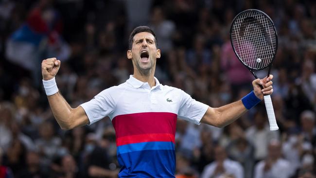 Novak Djokovic plays in Paris in November. Picture: Getty Images