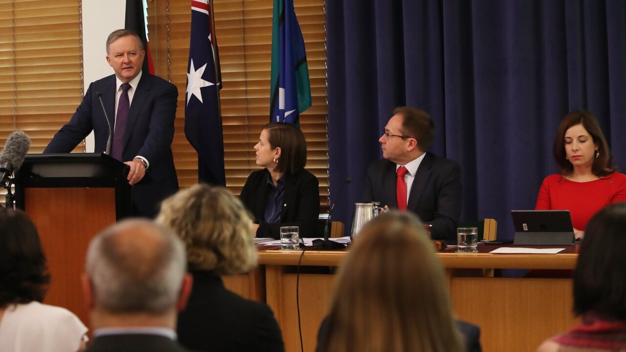 WATCH: Albanese address Labor caucus on economy, veterans and unions