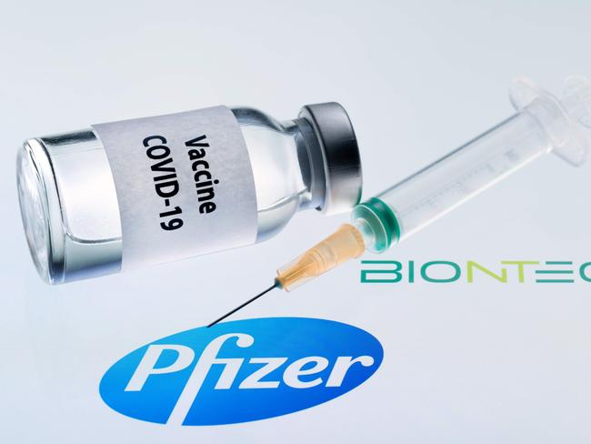 (FILES) This file illustration taken on November 23, 2020 in Paris shows a vial reading 