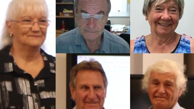 The suspended Coomalie Community Government Council. Clockwise: president Sharon Beswick, Colin Freeman, Cherrian Luxton. Stephen Boble and Richard Luxton.