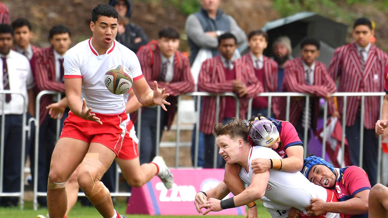 Broncos signing Israel Leota playing for Ipswich Grammar School. Picture, John Gass