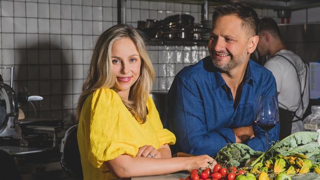 Hewson, left, has a masters degree in food culture and communication from the University of Gastronomic Science, while Hastie has one of the most unusual and intriguing CVs in Australian food. Picture: Nikki To