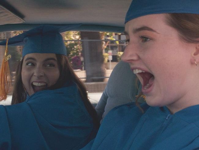 Beanie Feldstein and Kaitlyn Dever in a scene from the movie Booksmart. Supplied by Universal Pictures.