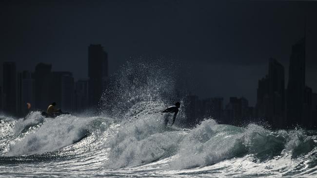 Competition at the Gold Coast Pro, Burleigh Heads. Picture: Glenn Campbell