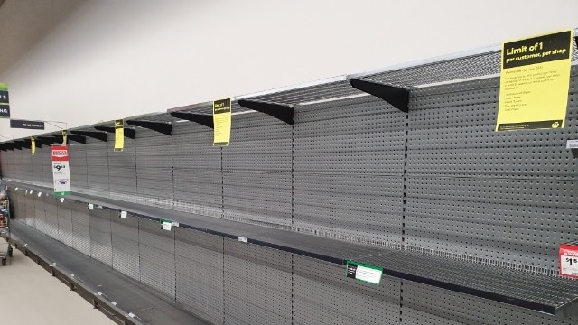 Cumberland Park Woolworths sold out of stock in more dire times in April.