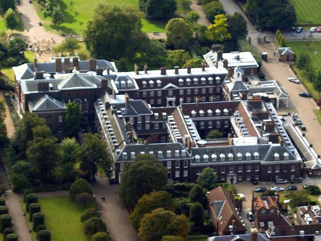 Aerial view of Kensington Palace, London.Picture: Getty Images