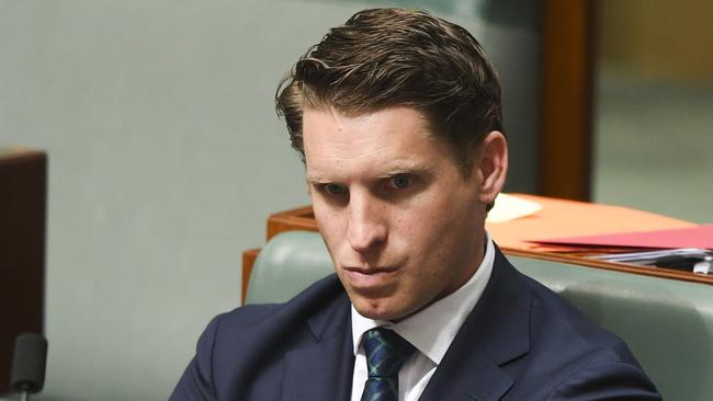 Liberal backbencher Andrew Hastie during Question Time in Canberra.