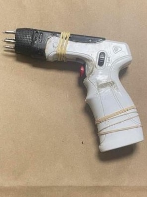 A taser was also seized. Picture: SAPOL