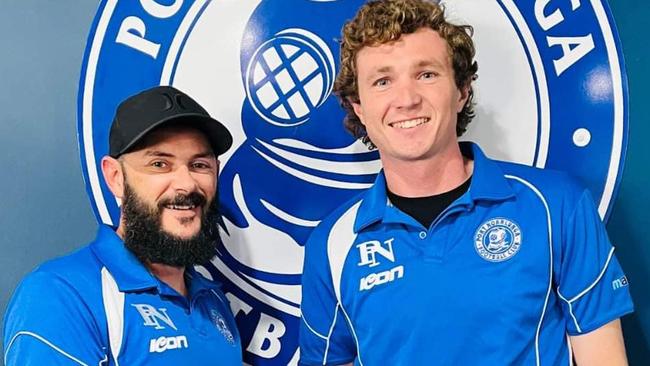 Port Noarlunga star Tom Redden (right). Picture: Port Noarlunga Football Club