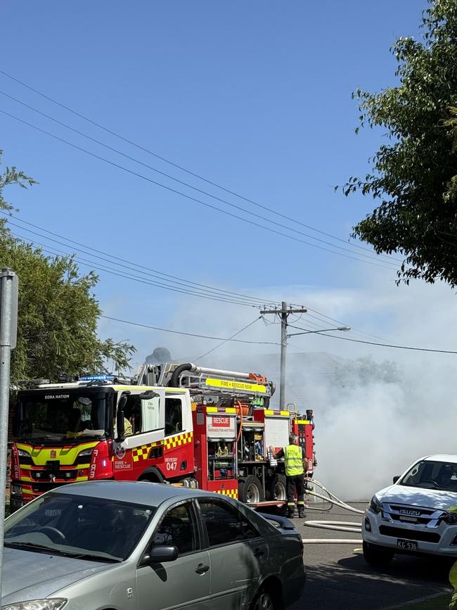 It took crews about 30 minutes to control the fire. Picture: Dylan Arvela