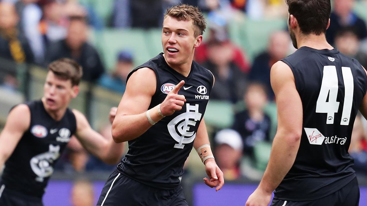 Carlton’s Patrick Cripps will be crucial against Melbourne. Picture: Matt King