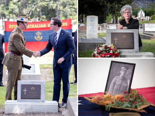 Clockwise from left: Lieutenant Colonel Paul O'Donnell and Minister for Veterans' Affairs Matt Keogh; Andrea Gerrard; Sapper Andrew John Neasey.