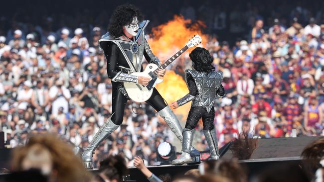 A young fan gets the moment of the lifetime with KISS legend Paul Stanley. Picture: David Caird