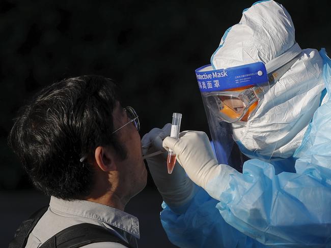 In February, Nicola Spurrier spoke to the Chinese Medical Doctors Association of SA to help ease anxiety among Adelaide’s Chinese community who were closely following events in China. Picture: Andy Wong/AP