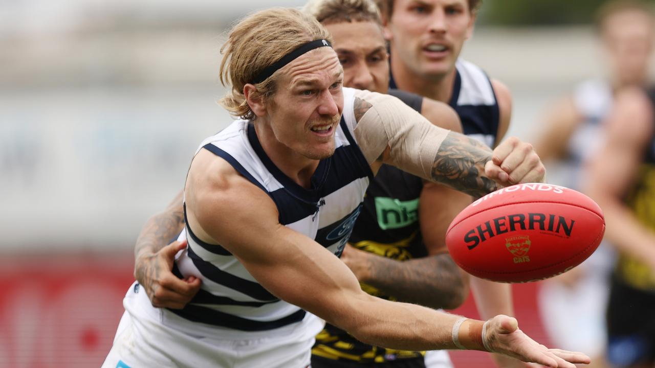 Tom Stewart picked up where he left off for the Cats. Picture: Graham Denholm/Getty Images