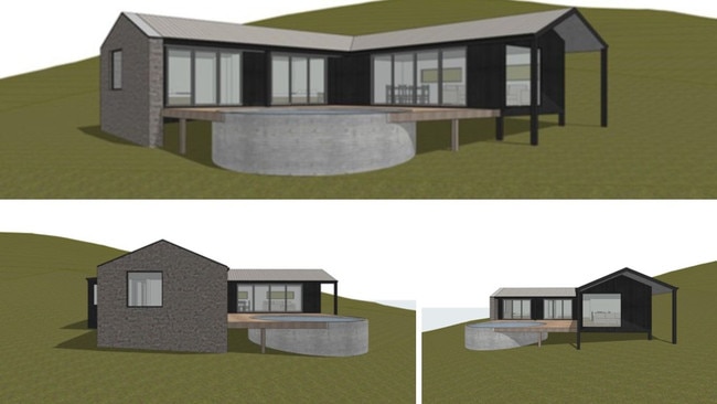 Plans for the cabin for the property on Farnborough Road.