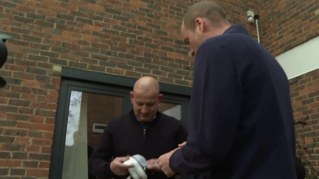 Prince William shadowboxes during homelessness charity visit