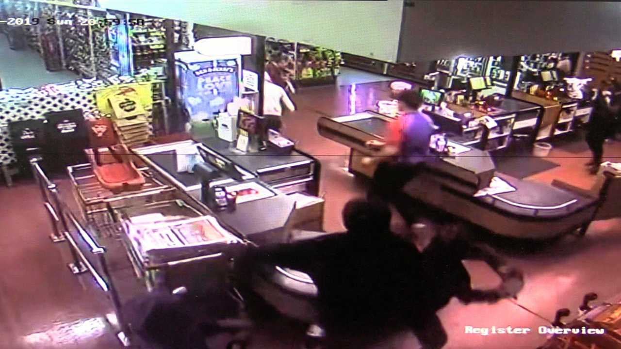 CRIME SPREE: CCTV footage from IGA Wandal during the robbery. Picture: Contributed ROK240619awiga2