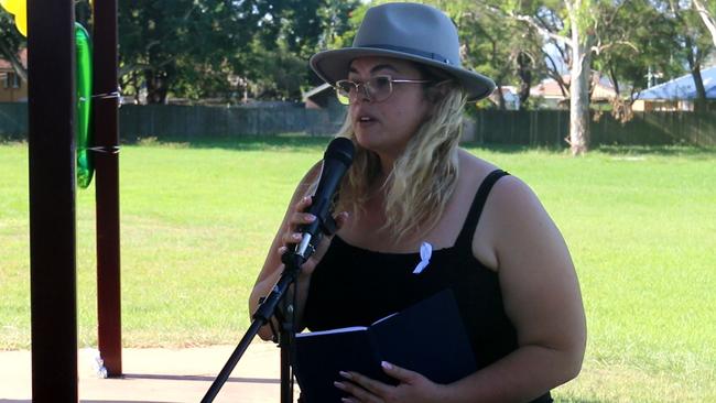 Domestic Violence Action Centre CEO Amie Carrington spoke about the prevalence of domestic violence in the community. Picture: Nicola McNamara