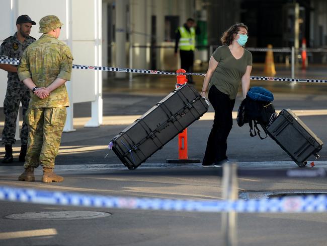 New arrivals at Sydney International airport are sent straight to hotel quarantine. Picture: Jeremy Piper