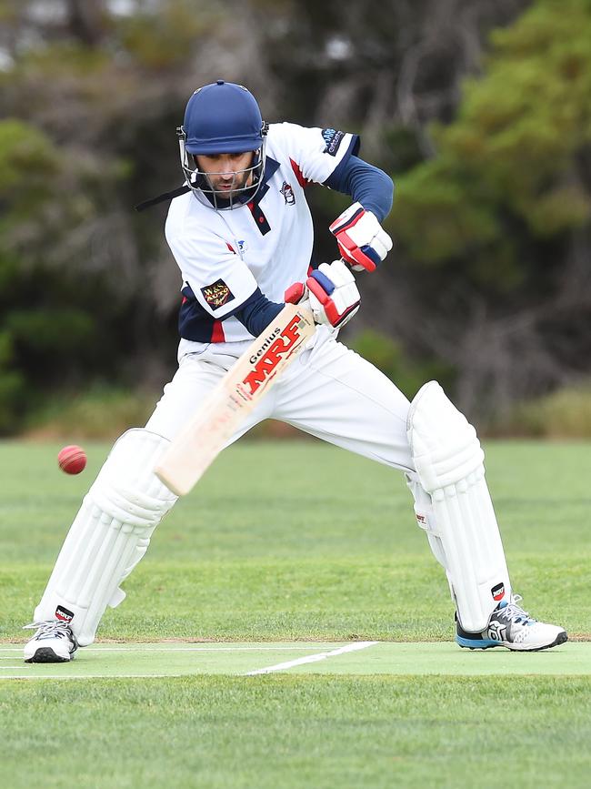 Amrit Sandhu in action for Diggers Rest Bulla. Picture: Rob Leeson