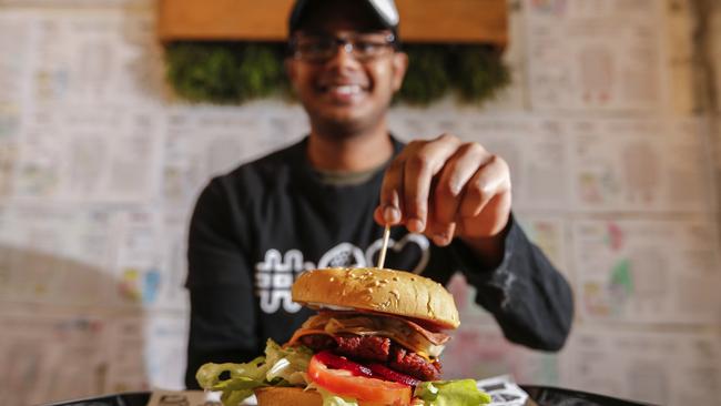 Burgerlove has launched their own fake meat patties. Picture: Valeriu Campan