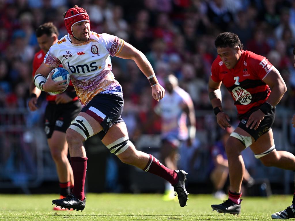 Harry Wilson (left) will captain Queensland against the Highlanders. Picture: Joe Allison/Getty Images