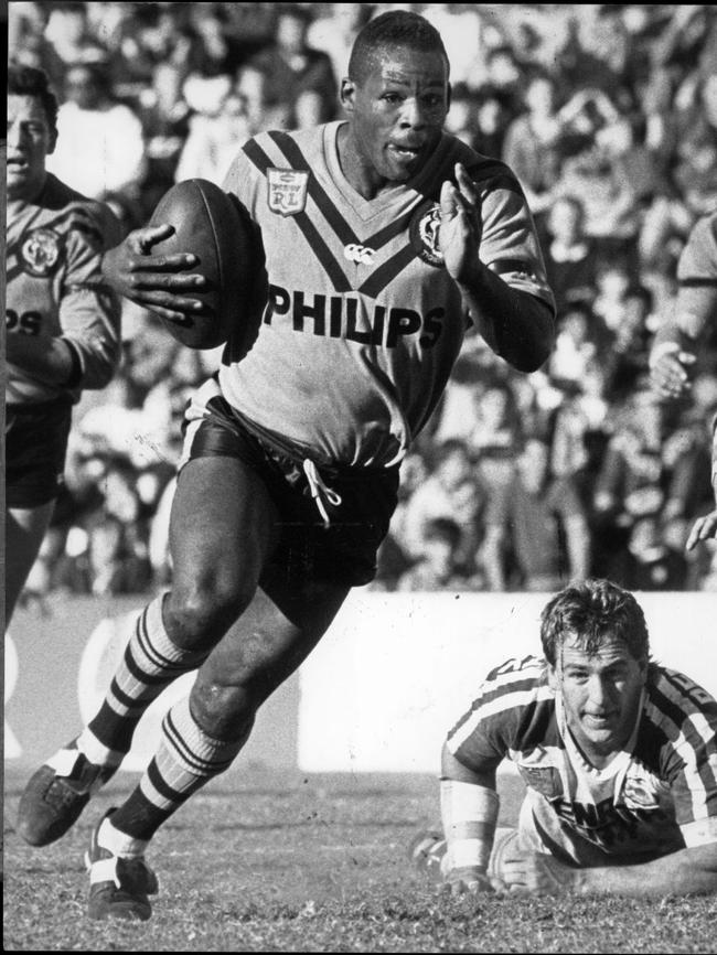 Ellery Hanley during a Balmain v Penrith Winfield Cup game at Leichhardt Oval in 1988.