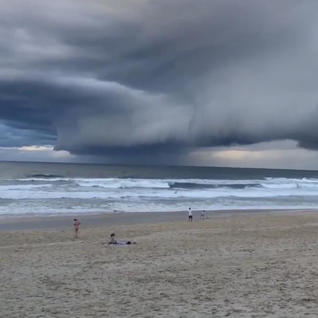 Wild storms brew off the Gold Coast. Picture: Ryan Keen